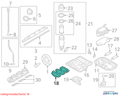Audi 2013 Audi A5 Engine Oil Windage Tray 06E103623K