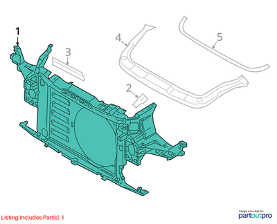 2011–2015 Mini Cooper Radiator Support Panel Used OEM 51647248799