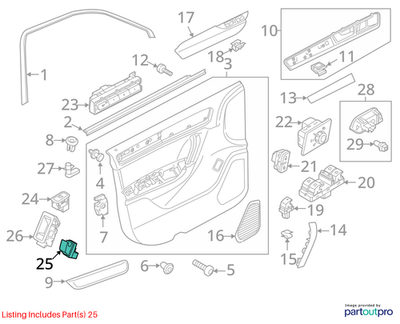 Volkswagen 2011-2014 Touareg Liftgate Switch 7P6959831