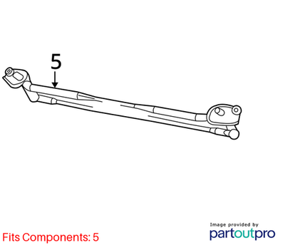 Dodge 2006-2010 Dodge Charger Wiper Pivot And Linkage 5139092AA