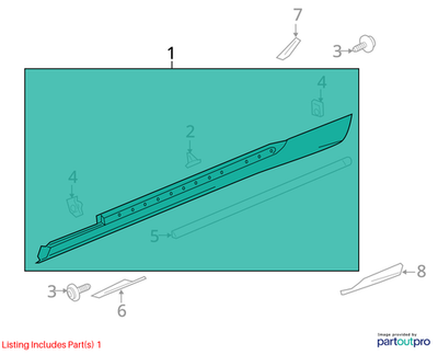 2011 Chevrolet Camaro Rocker Panel Molding Used OEM 92245273