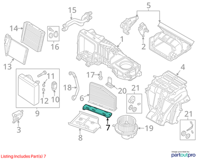 2011–2015 VW Jetta Cabin Air Filter Cover (Lower) Used OEM 1K0819422B
