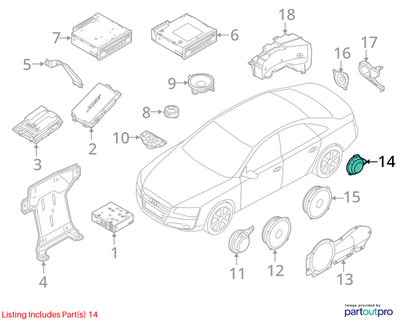 Audi 2012-2018 Audi A6 Speaker 4G0035399