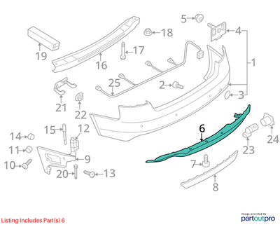 Audi A4 Valance Panel 2.0L TFSI Automatic Transmission 8K080752101C
