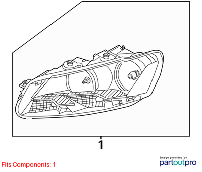 Volkswagen 2012-2015 Volkswagen Passat Headlight Assembly 561941005D