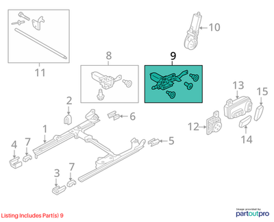 2012–2018 Audi A6 Front Left Seat Height Adjustment Motor Used OEM 8K0959111
