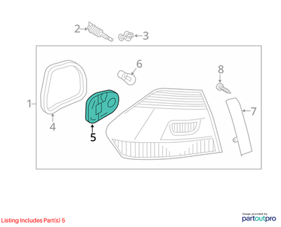 Volkswagen 2012-2015 Volkswagen Passat Tail Light Socket 561945257