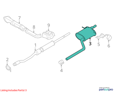 2011‑2015 MINI Cooper Rear Silencer Used OEM 18307645218