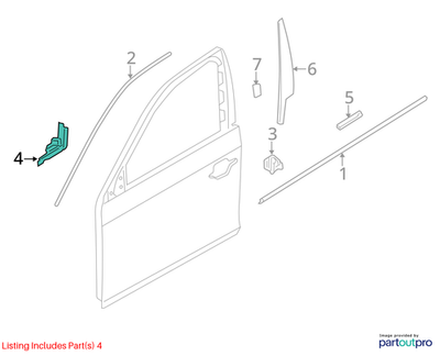 2013 BMW 520i F10 Seal Closing Panel B-Pillar Left Used OEM 51337182279