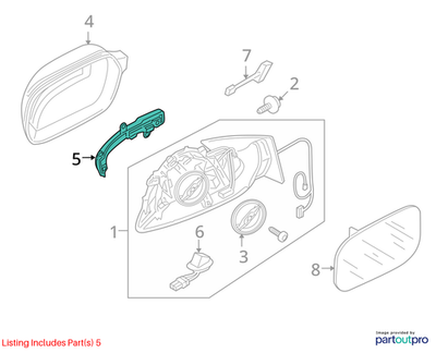 Audi 2009-2016 Q5 Turn Signal Light Housing 4L0949101B