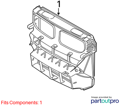 2012 BMW X6 Radiator Air Duct Used OEM 51647192758