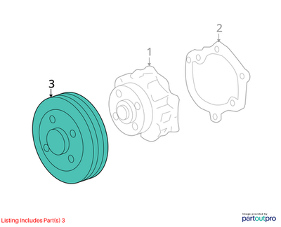 2009 Chevrolet Lumina S Water Pump Pulley Used OEM 12611587
