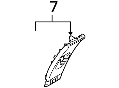 2014-2020 Infiniti Q50 Garnish-Center Pillar,Upper RH 769134GA0A