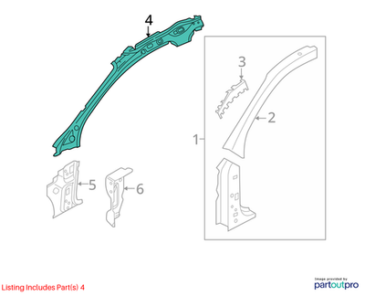 2009–2015 Audi A4 A-Pillar Inner Left Upper Used OEM 8K0810179A