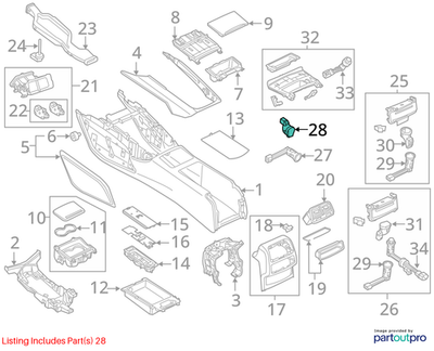 2012 Audi A4 Clamp, Sleeve with Hinged Cover Used OEM 3D0919341H
