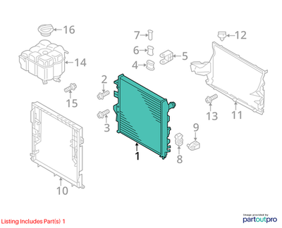 Volkswagen 2011-2017 Volkswagen Touareg Radiator 7P0121253A