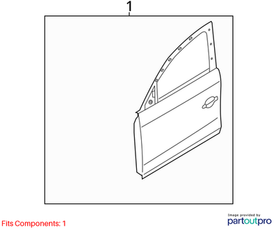 Audi 2009-2011 Audi A4 Door Shell 8K0831051D