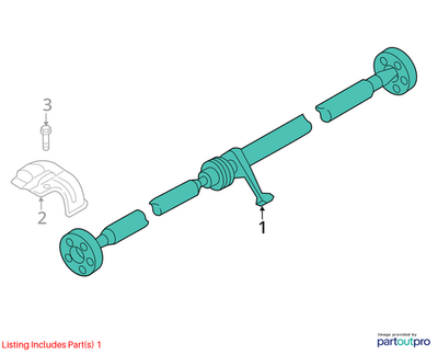 2017 Volkswagen Tiguan Drive Shaft / Propeller Shaft Used OEM 5N0521101N