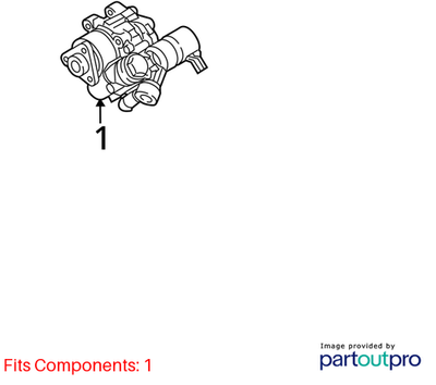 Audi 2004-2006 A3 Power Steering Pump 4E0145155N
