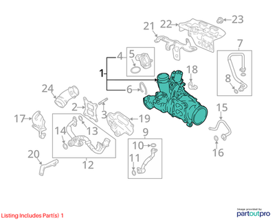 2014 Volkswagen Passat Turbocharger Used OEM 06K145721P