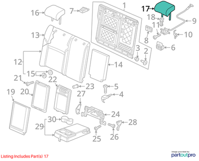 Volkswagen 2012-2017 Volkswagen Passat Headrest 561885902B79X