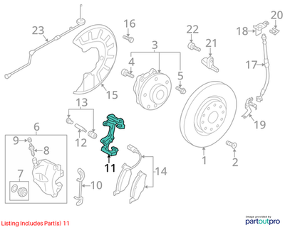 Volkswagen 2015-2021 Passat Disc Brake Caliper Bracket 3C0615125A