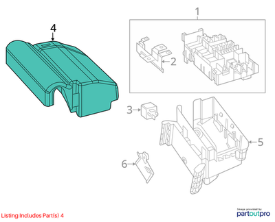 2012–2020 VW Jetta/Passat/Beetle Fuse & Relay Box Cover USED OEM 5C0937132A