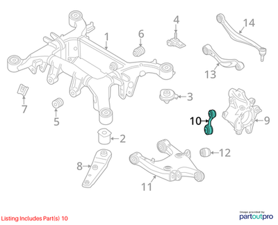 2013 BMW 520i Rear Integral Link / Control‑Arm‑Link OEM 33326775683