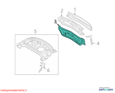 2012 Audi A4 Rear Lower Body Panel Used OEM 8K0814339