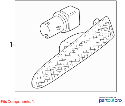 Jaguar 1999-2008 Jaguar S-Type Side Marker Lamp Assembly XR847581