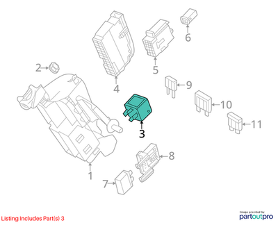 2010–2012 AUDI A4 A5 RELAY FANFARE USED OEM 4H0951253C