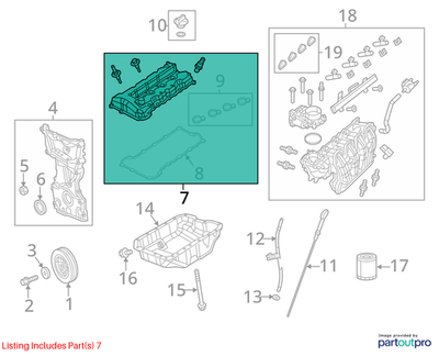 Jeep 2014-2018 Jeep Cherokee Cylinder Head Cover 5047517AL