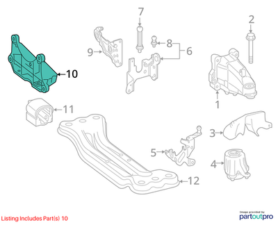 Mercedes-Benz 12-13 E350 Transmission Mount Bracket 2112420340