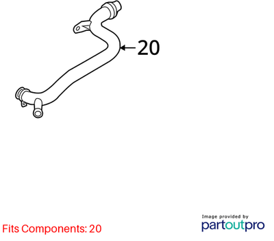 Audi 2009-2017 A4 Engine Coolant Pipe 06H121065D