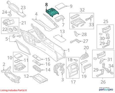 Audi 2012-2018 Audi A6 Console Trim Panel 4G08632734PK