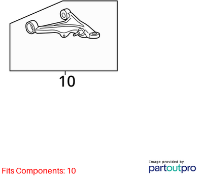 Cadillac 04-14 CTS Front Lower Control Arm 25862781
