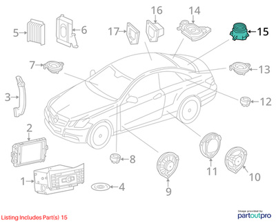 Mercedes-Benz 2010-2018 C250 Speaker 2048205802