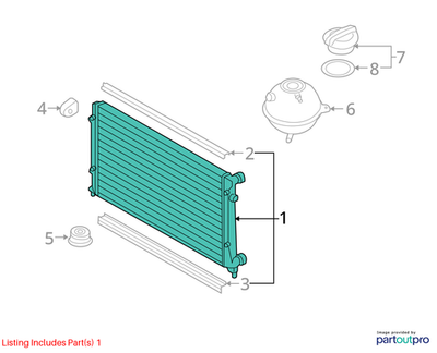 Volkswagen 2008-2014 GTI Radiator 5K0121251AA