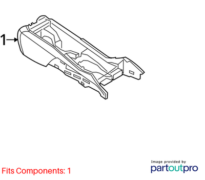 2011–2016 BMW 520i Centre Console Base OEM 51169288908