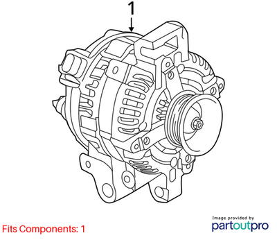 Chevrolet Camaro Alternator 3.6L V6 Automatic 13597236