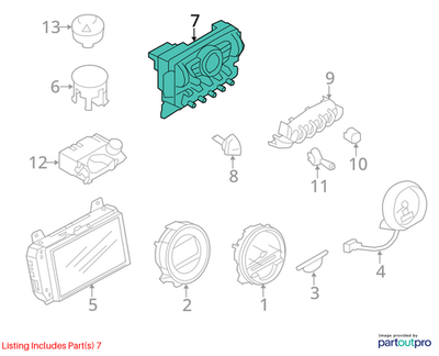 2012 Mini Cooper Manual A/C Control Panel Used OEM 64113457399