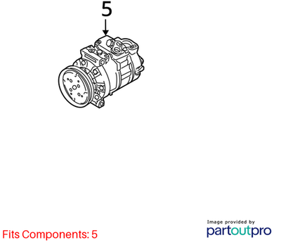2013 Volkswagen Jetta A/C Compressor Used OEM 1K0820808G