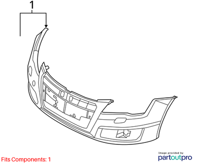 Audi 2012-2015 Audi A7 Quattro Bumper Cover 4G8807065ABGRU
