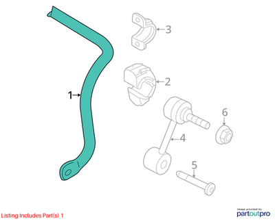Volkswagen Suspension Stabilizer Bar 1K0511409CA
