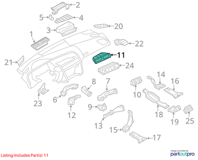Audi 2009-2016 Q5 Dashboard Air Guide 8T1819389
