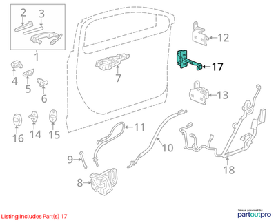 2018 Cadillac CTS Front Side Door Check Link Used OEM 23236406