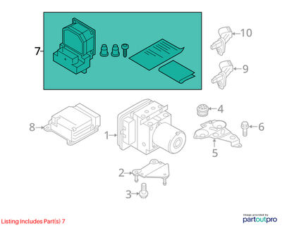2012-2013 Audi A6 Repair Kit Control Module Used OEM 4G0998375H