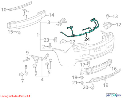 2011 Chevrolet Camaro Rear Lamp Wiring Harness Used OEM 92245520