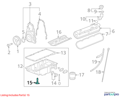 2009 Chevrolet Lumina Engine Oil Level & Temperature Sensor Used OEM 12603780
