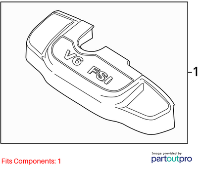 Volkswagen 2011-2017 Volkswagen Touareg Engine Cover 03H103925G